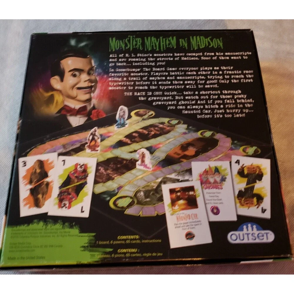 Goosebumps The Board Game R.L. Stine Outset Game Pre Owned All Pieces Included